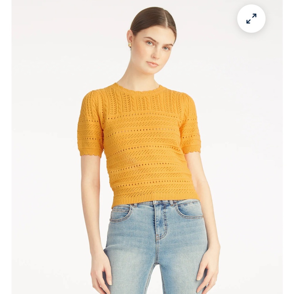 Draper James Yellow Knit Top
